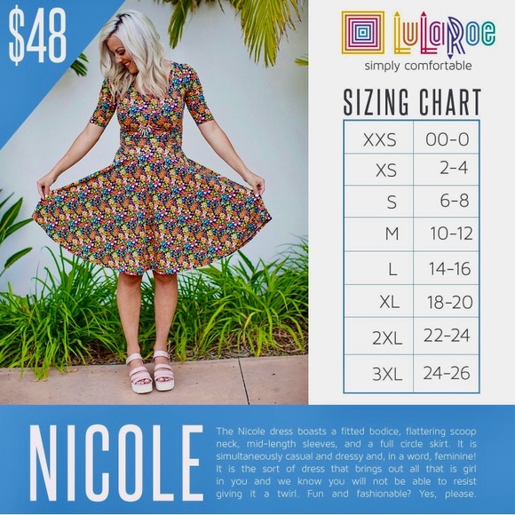 LuLaRoe 3xl Cream & Gray Polkadots Nicole Dress - Picture 6 of 7